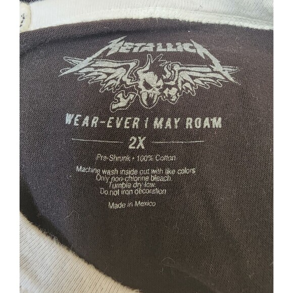 Metallica 2017 Baseball Style Tour Tee Size 2X NOW THAT WE'RE DEAD 2 Sides - Picture 7 of 7